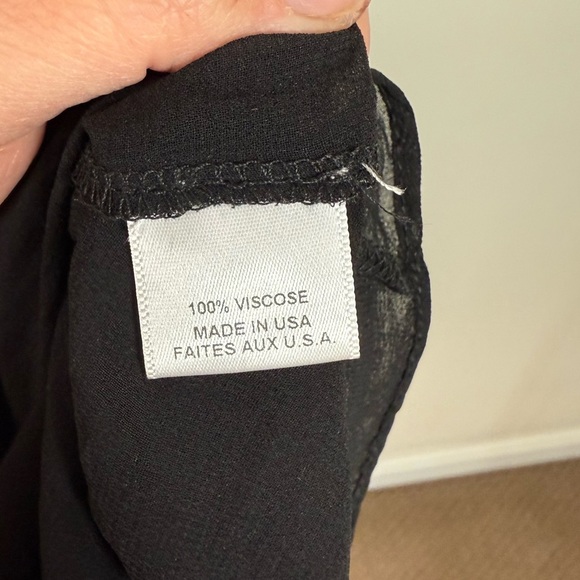 MISA Tanaz Black Bohemian Midi Dress Tassel Trim Resort Style - Picture 9 of 9